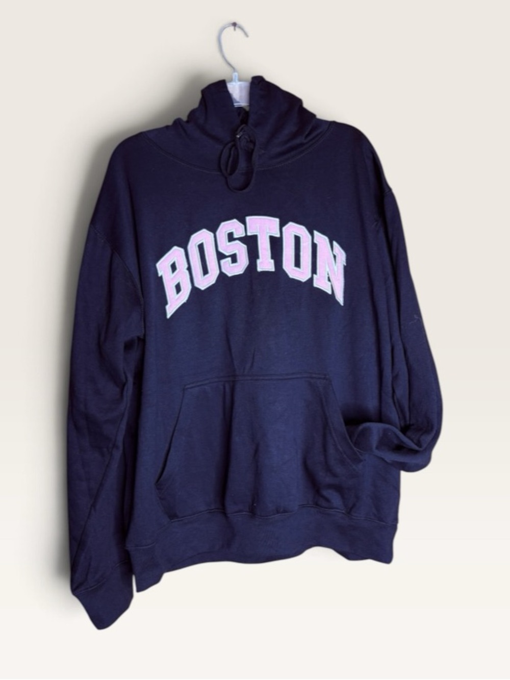 New York Popular Boston Hoodie XL Navy Pink Varsity Collegiate
